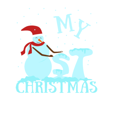 Motiv Baby Kind erstes Weihnachtsgeschenk Schneemann