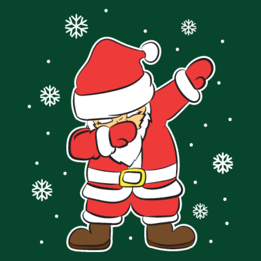 Motiv Santa Weihnachtsgeschenk abtupfen