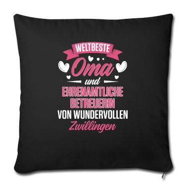 Geschenk Oma Kissenbezug - Oma von Zwillingen witziger Spruch Enkelkinder