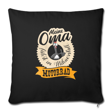 Geschenk Oma Kissenbezug - Meine Oma fährt im Hühnerstall Motorrad