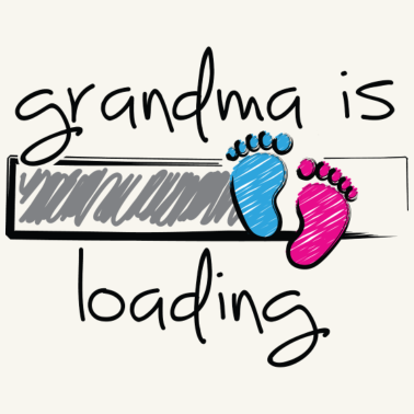 Motiv Slogan Oma wird geladen. Opa und Oma werden