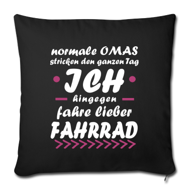 Geschenk Oma Kissenbezug - Fahrrad Oma Ruhestand Rente Radfahren Spruch