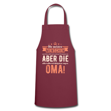 Geschenk Oma Schürze - Oma Geschenkidee - Die wichtigsten sagen Oma
