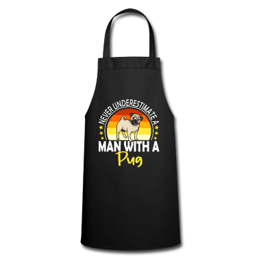 Geschenk Oma Schürze - Never Underestimate A Man With A Pug Mops Geschenk