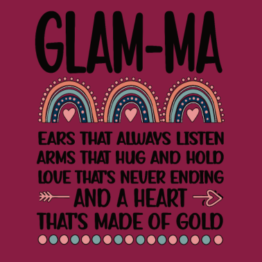 Motiv Glam-ma Oma Muttertagsgeschenk Glam-ma Großmutter