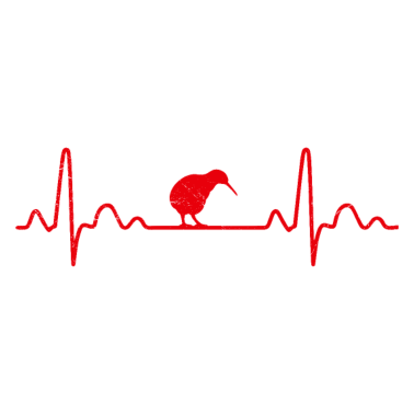 Motiv Herzschlag Kiwi Vogel Neuseeland Lustiges Geschenk