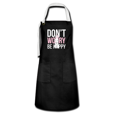 Geschenk Oma Schürze - Don´t Worry Be Hoppy Hase Kaninchen Ostern Häschen