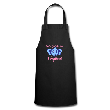 Geschenk Oma Schürze - Just A Girl Who Loves Elephant Kids Geschenkidee