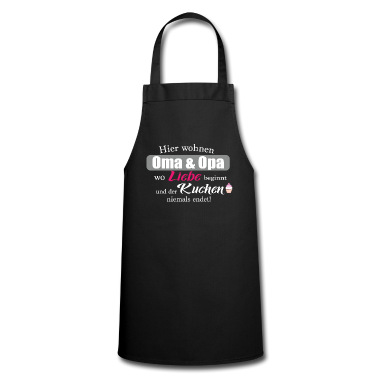 Geschenk Oma Schürze - Hier wohnen Oma und Opa