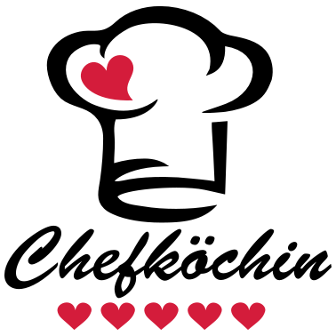 Motiv Chef Köchin, Koch Mütze, Fünf Herzen, Küche, Oma