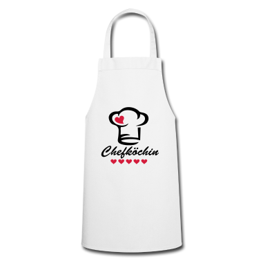 Geschenk Oma Schürze - Chef Köchin, Koch Mütze, Fünf Herzen, Küche, Oma
