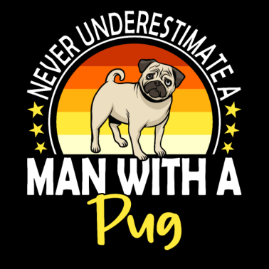 Motiv Never Underestimate A Man With A Pug Mops Geschenk
