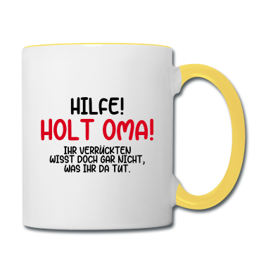 Geschenk Oma Tasse - Hilfe Holt Oma Lusiger Baby Spruch Humor Schwanger