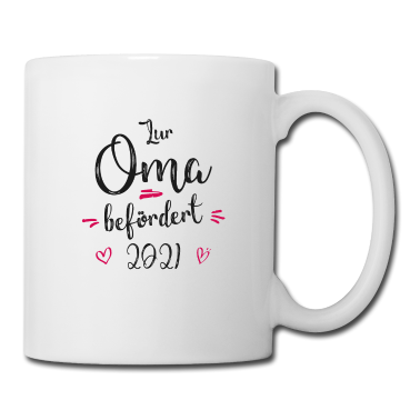 Geschenk Oma Tasse - Oma befördert 2021 Ankündigung du w