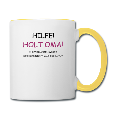 Geschenk Oma Tasse - Hilfe holt Oma!
