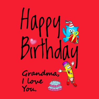 Motiv Oma ich liebe dich. Alles Gute zum Geburtstag.