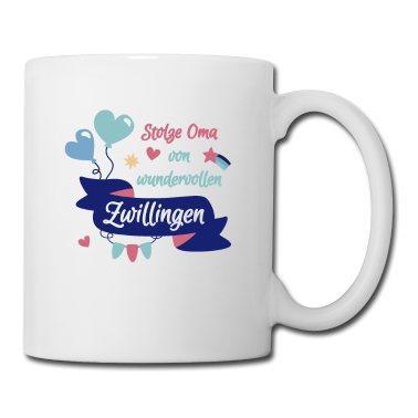 Geschenk Oma Tasse - Zwillingsoma Geschenk zur Geburt von Zwillingen