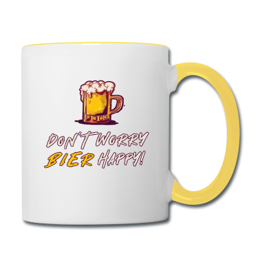 Geschenk Oma Tasse - Don't Worry Bier Happy | Geschenk Lustig Spruch