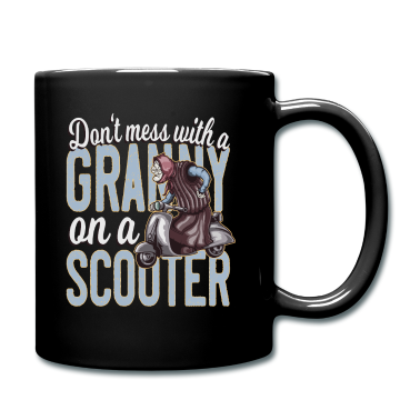 Geschenk Oma Tasse - Lustige Oma auf Mofa Roller