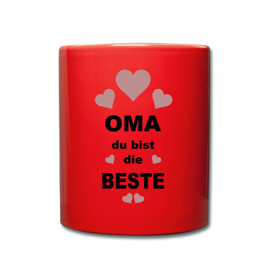 Geschenk Oma Tasse - Oma du bist die beste