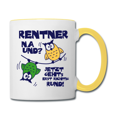 Geschenk Oma Tasse - Eulen Rentner - na und?
