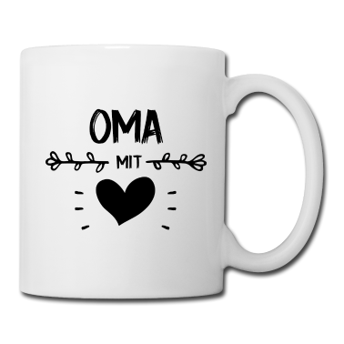 Geschenk Oma Tasse - (NEU) OMA MIT HERZ WUNDERSCHÖNES GESCHENK