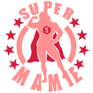 Motiv Superhelden-Umhang Oma Muskel Bodybuilder