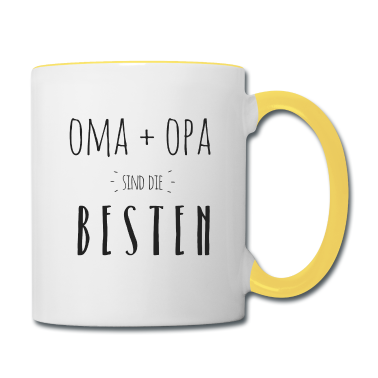 Geschenk Oma Tasse - Oma und Opa sind die besten