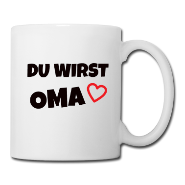 Geschenk Oma Tasse - Oma Du wirst Oma Geschenkidee