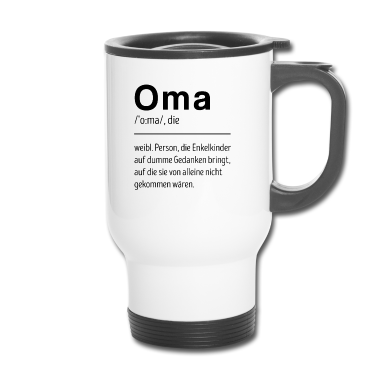 Geschenk Oma Thermobecher - Großmutter Oma Definition Wörterbuch Omi Enkel Fam