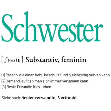 Motiv Schwester Definition Substantiv Feminin