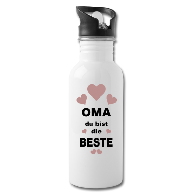 Geschenk Oma Trinkflasche - Oma du bist die beste