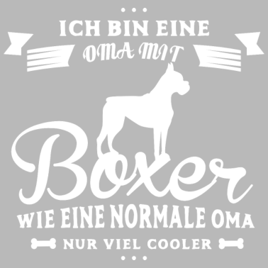 Motiv Oma mit Boxer