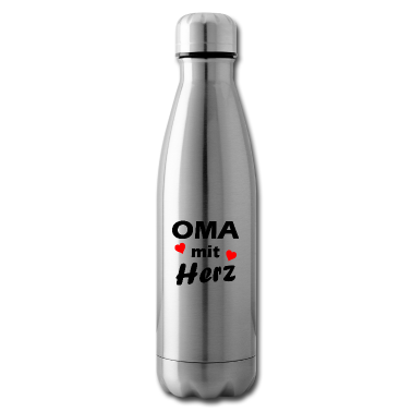 Geschenk Oma Trinkflasche - Oma mit Herz