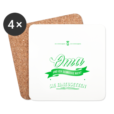 Geschenk Oma Untersetzer - Achtung! verrückte Oma Verwandte Familie Kind