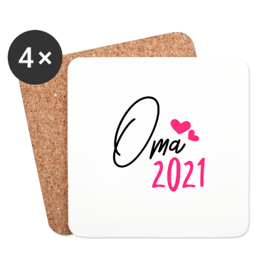Geschenk Oma Untersetzer - Oma 2021 - Werdende Oma