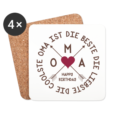 Geschenk Oma Untersetzer - Oma ist die Beste
