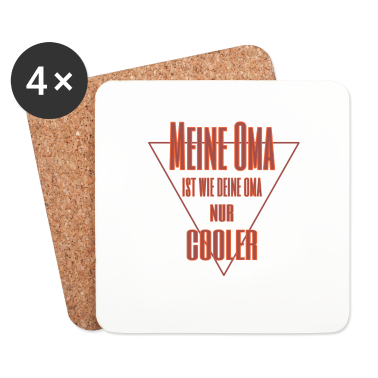 Geschenk Oma Untersetzer - Meine Oma ist wie deine Oma nur cooler