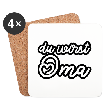 Geschenk Oma Untersetzer - Du wirst Oma