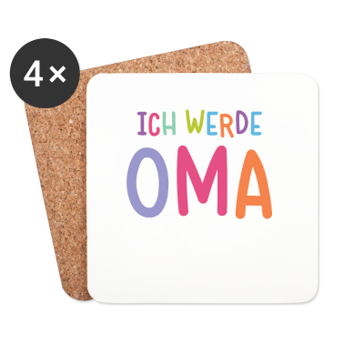 Geschenk Oma Untersetzer - Ich werde Oma