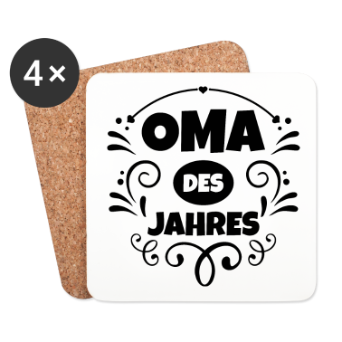 Geschenk Oma Untersetzer - Oma des Jahres I Oma Geburtstag I Muttertag Oma