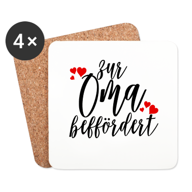 Geschenk Oma Untersetzer - Zur Oma befördert