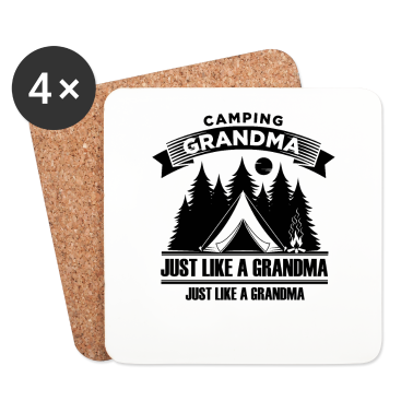 Geschenk Oma Untersetzer - Camping Oma