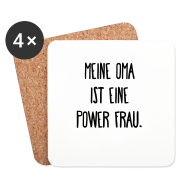 Geschenk Oma Untersetzer - meine oma ist eine power frauMeine Oma ist eine Po