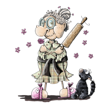 Motiv Oma schlägt alle