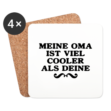 Geschenk Oma Untersetzer - meine Oma ist viel cooler als Deine