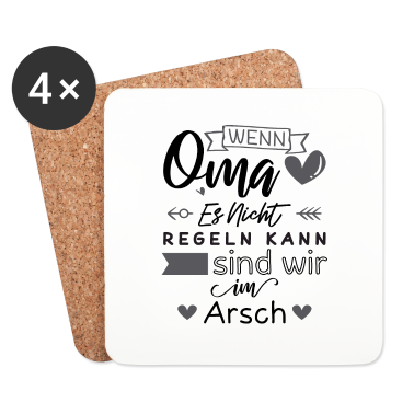 Geschenk Oma Untersetzer - Oma Geschenk