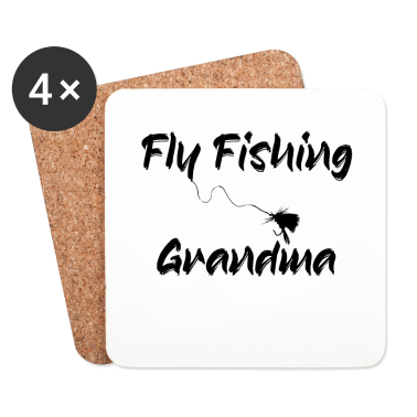 Geschenk Oma Untersetzer - Fliegenfischen Oma