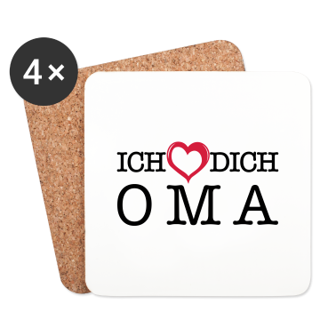 Geschenk Oma Untersetzer - Ich liebe dich Oma
