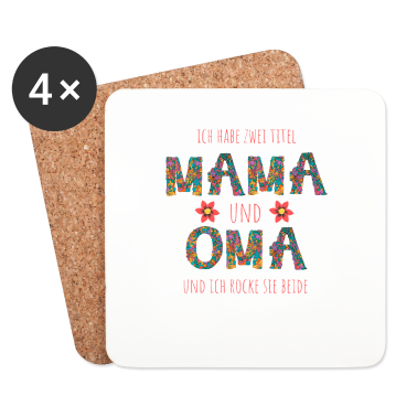 Geschenk Oma Untersetzer - Mama und Oma